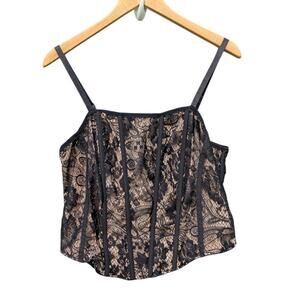 NWT Torrid 1X lace crop top corset sexy pin-up rockabilly goth vampire romantic